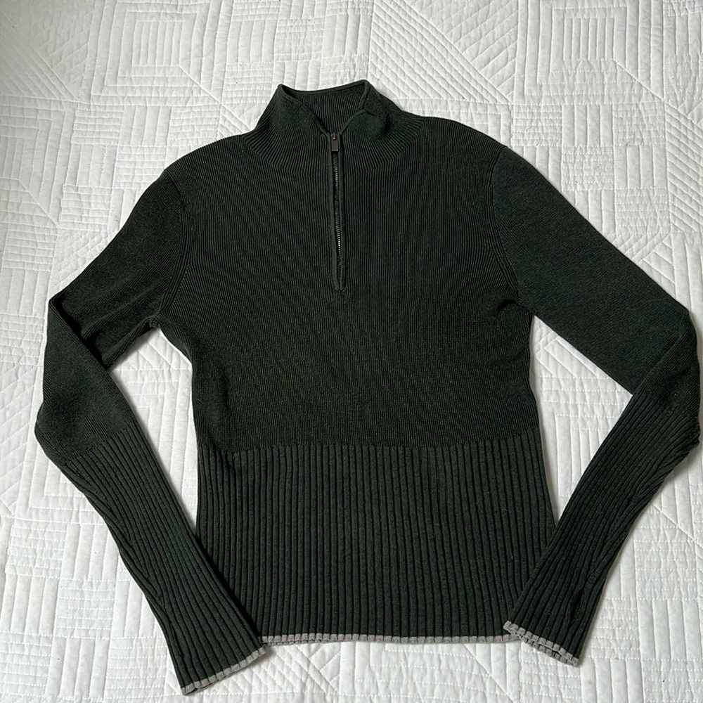 ADAY Nori green Cozy Cool pants and No Sweat sweater S.